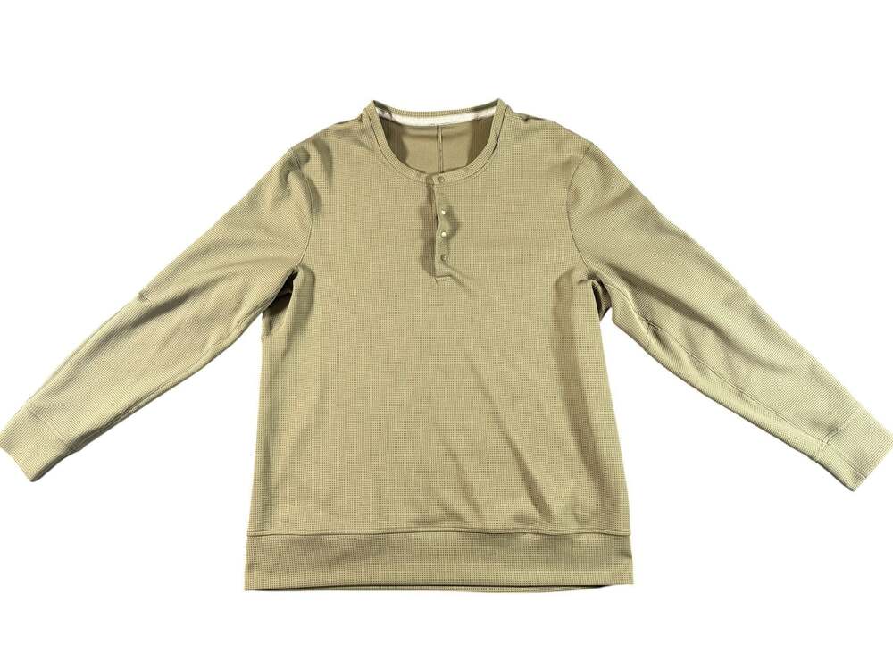Lululemon Waffle Knit Snap Henley Long Sleeve Shirt